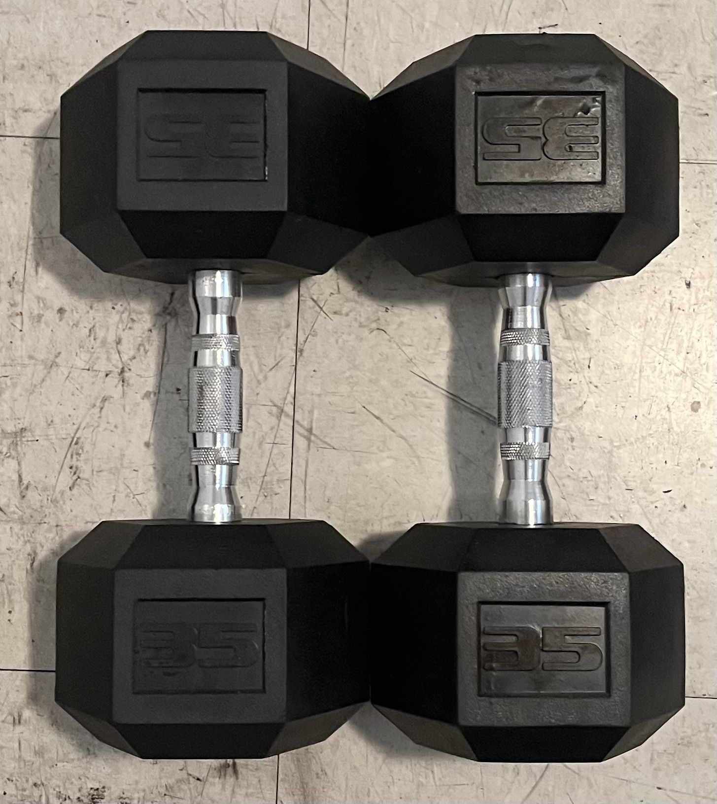 35 Pound Hex Dumbbells