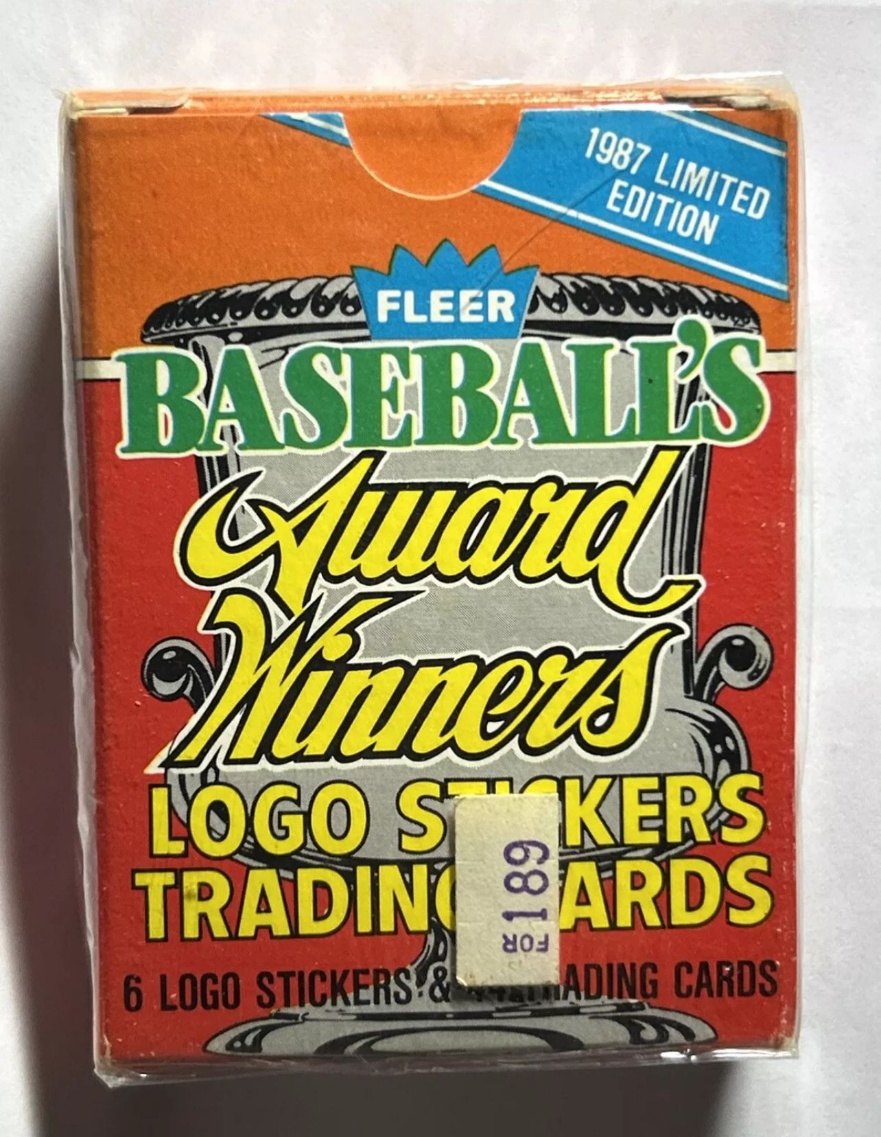Fleer Baseball Logo Stickers and Trading Cards Pack 1987 Limited edition