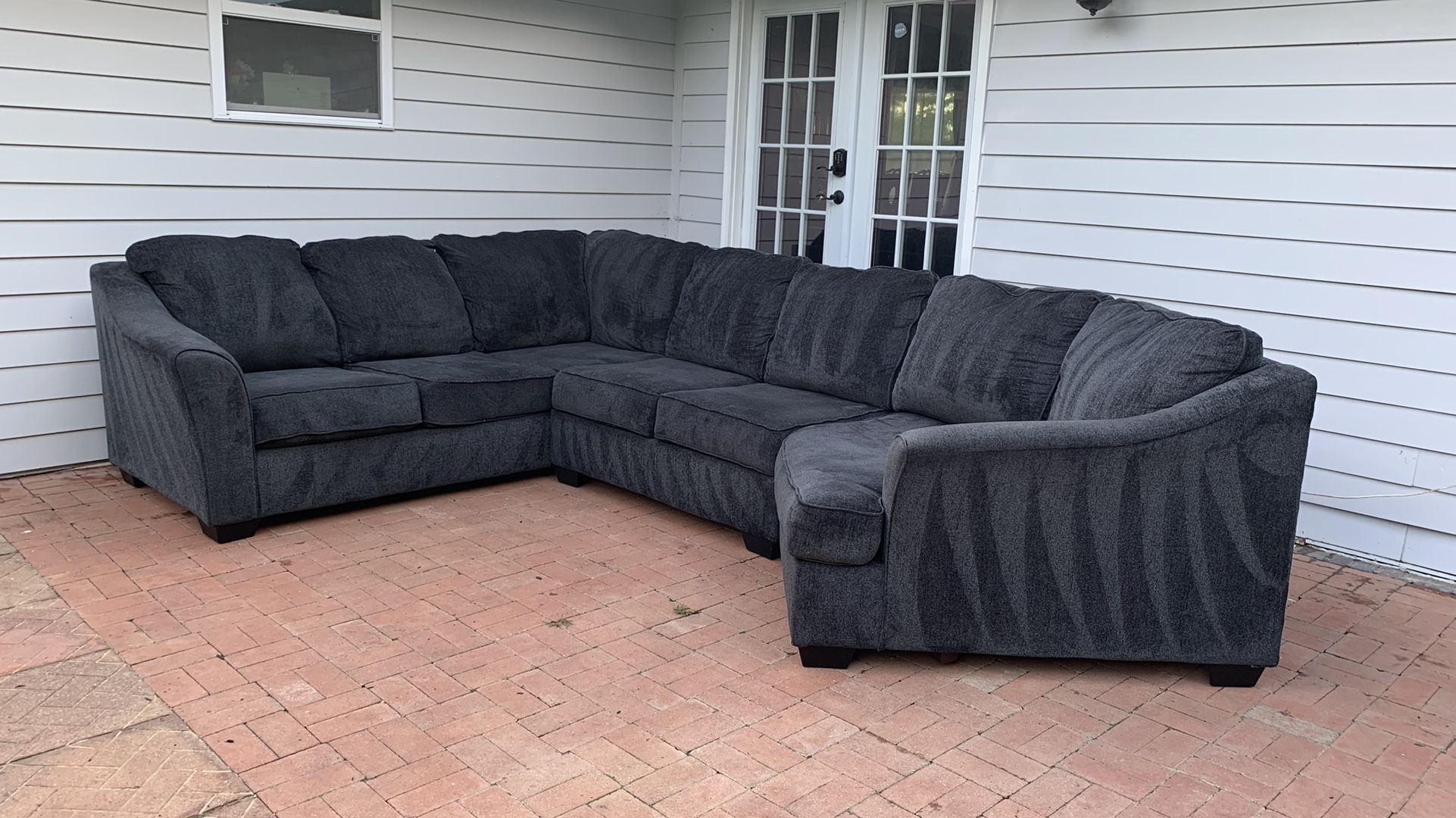 **Free Delivery** Ashley furniture dark gray sectional couch for Sale