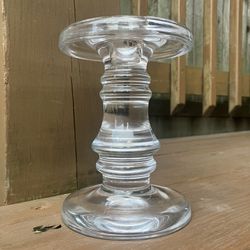 Krosno For Crate & Barrel Heavy Glass Candle Holder - Excellent Condition
