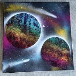 Rainbow Galaxy Art piece