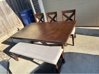 Dark wood dinning table