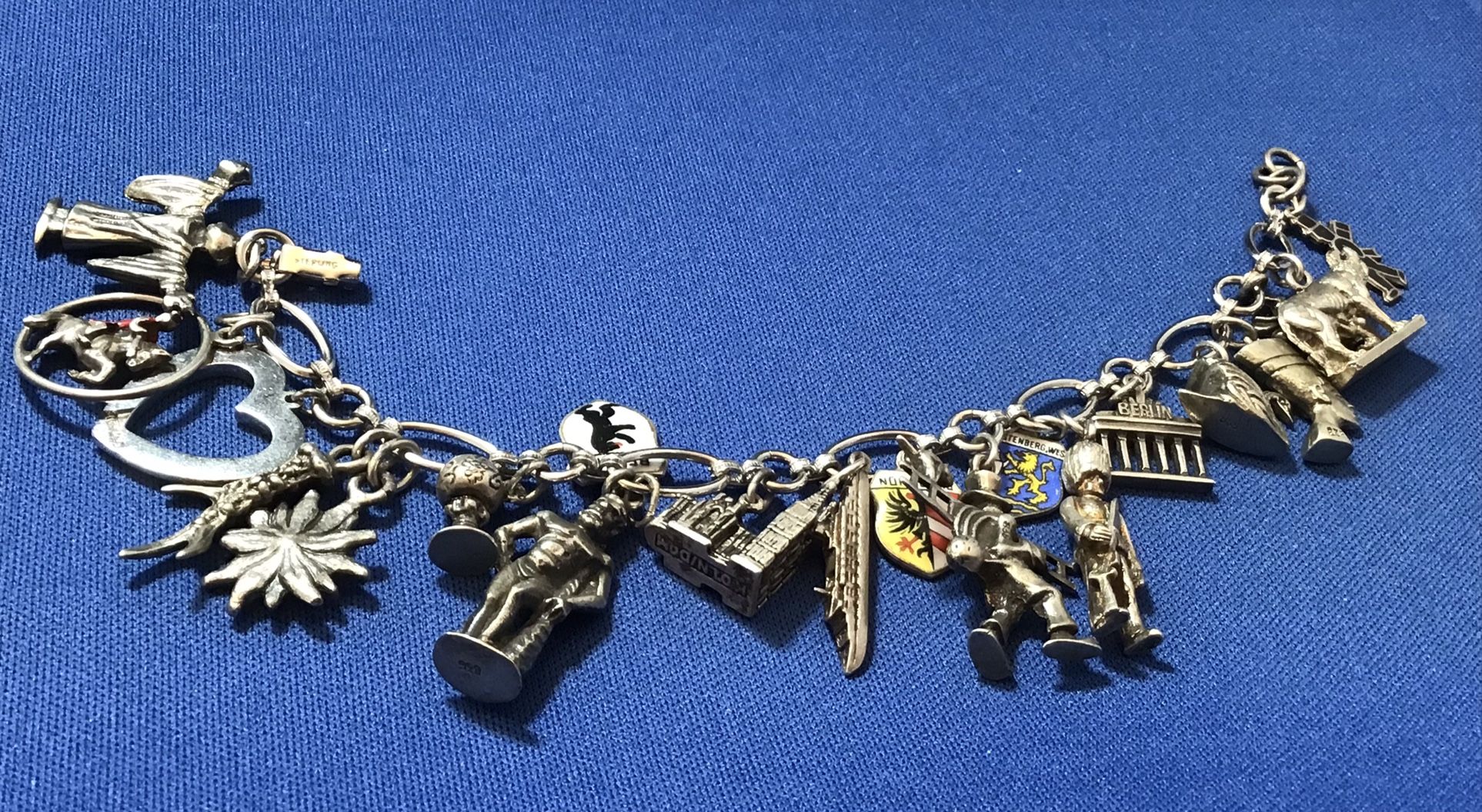 European Souvenir Charm Bracelet 