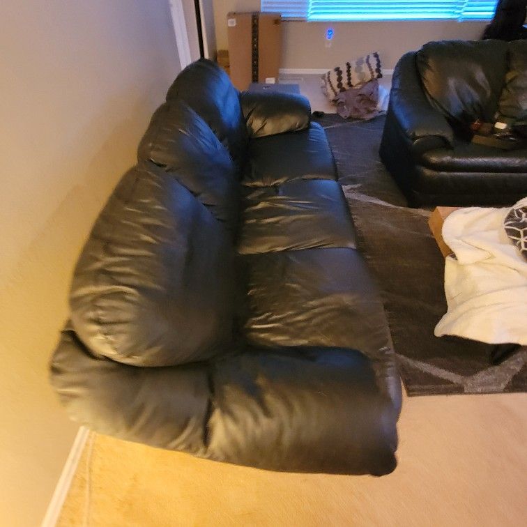 Black Leather Sofa