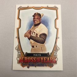 2013 Topps Allen & Ginter Across The Years Willie Mays #WMY Insert ! Firm Only $2 