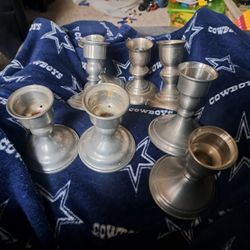 Pewter Candle Stick Holders 