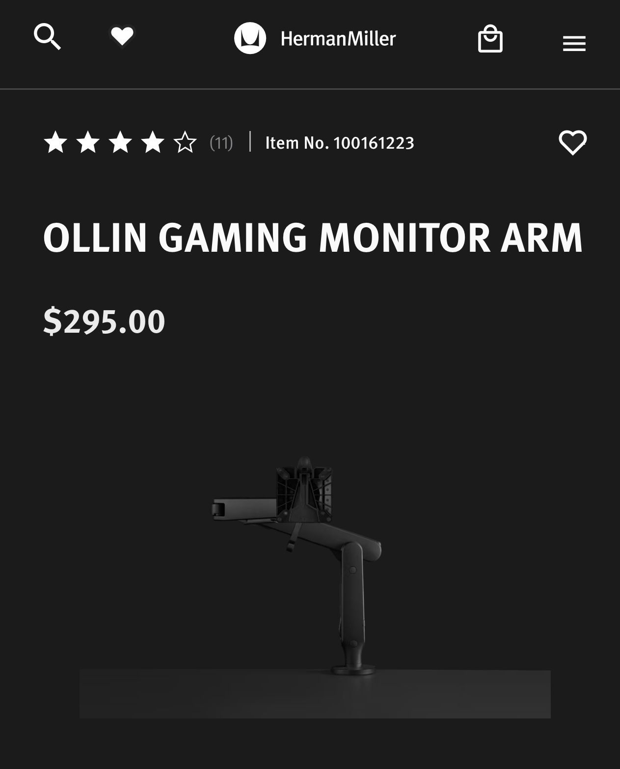 Herman Miller Ollin Gaming Monitor Arm