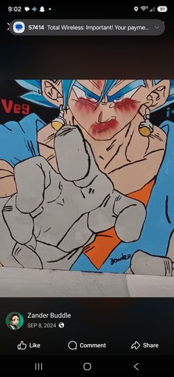 Vegito Super Saiyan Blue Original Fan Art Drawing