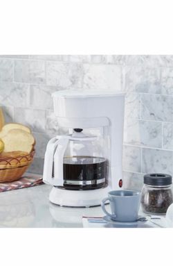 12-Cup Coffee Maker with Easy On/Off Switch, Easy Pour, Non-Drip Carafe with Removable Filter Basket,Keep Hot Plate, Clear Water Level Window Coffee M