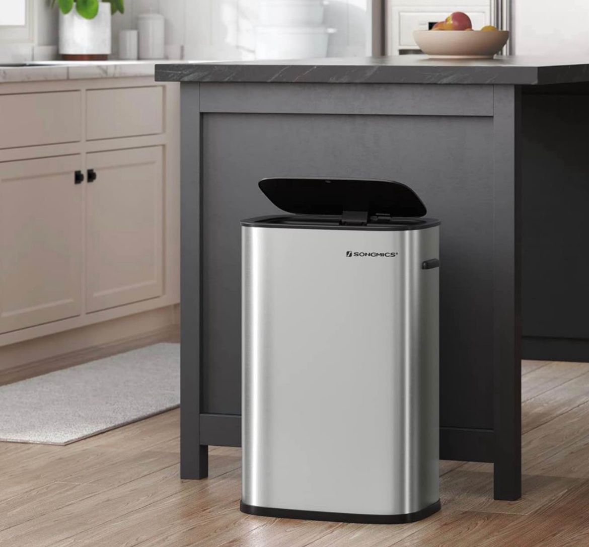 Motion Sensor Trash Can, 13 Gallon Automatic Garbage Can with Soft ...