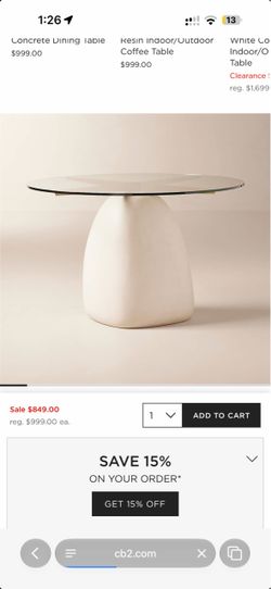 Gray Dining Table From CB2