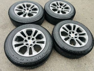 20” new Take off two tone Chevy rims and new Bridgestone tires for sale 6 lug