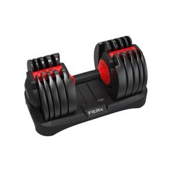 FitRx Adjustable Dumbbells, 52.5lb SmartBell Dumbbell Set with Quick-Select Weights for Home Gym
