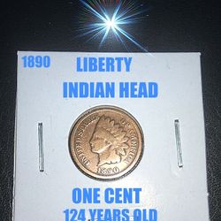 1890 HISTORICAL LIBERTY HEAD 124 YEAR OLD PENNY AS SHOWN !