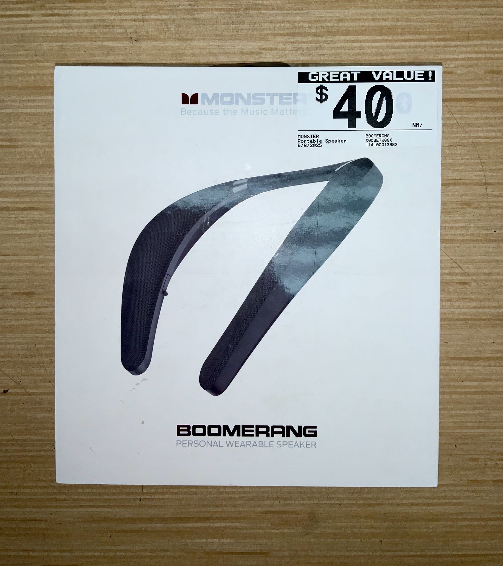 Monster Boomerang Neckband Bluetooth Wireless Speaker