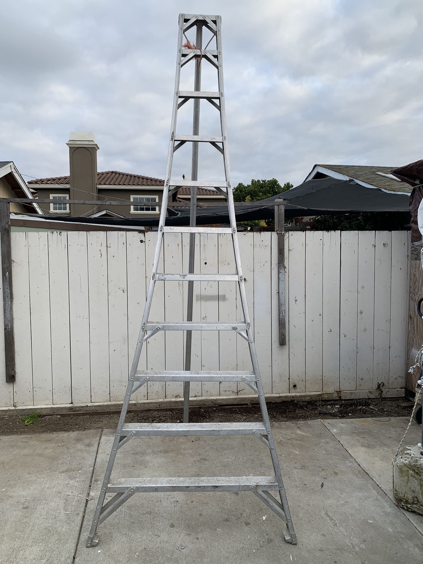 11 Foot Aluminum Orchard Ladder Good Conditio  