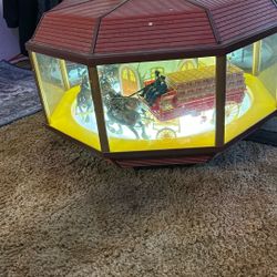 RARE BUDWEISER CLYDESDALES CAROUSEL LIGHT OCTAGON VINTAGE