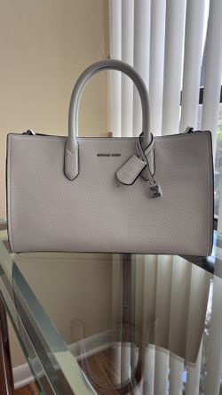 Michael Kors MICHAEL Scarlett Medium East West Leather Satchel White