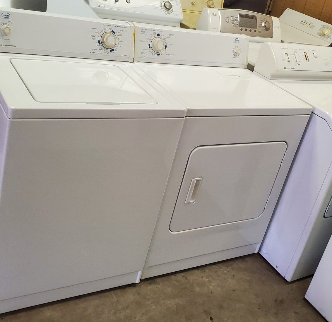 Roper washer and dryer set both works well
