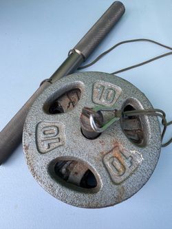 30lb Standard 1’ Weight Plates with Lifting Bar