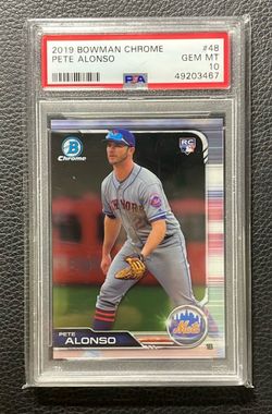 2019 Pete Alonso Bowman Chrome Rookie Card PSA 10 - Gem Mint