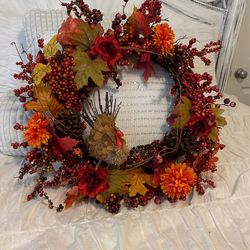 Adorable Thanksgiving Turkey Wreath