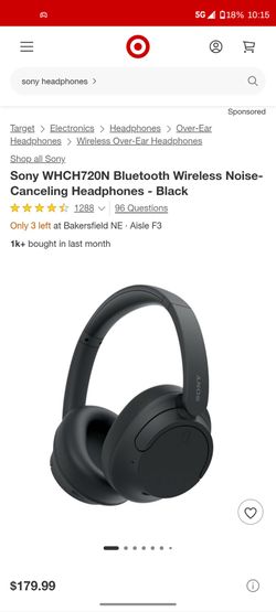 Sony Bluetooth wireless noise cancellation headphones