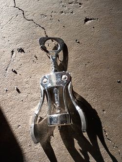Vintage Italy Stainless Steel Wine Bottle Opener Winged Mechanical Corkscrew
