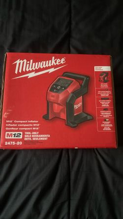 Milwaukee M12 Compact Inflator Tool Olny