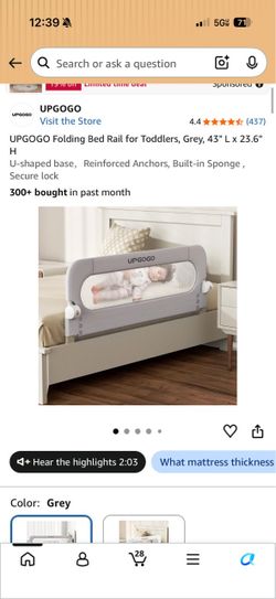 Foldable Bed Rail- Brand New in Box