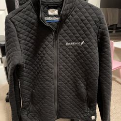 Marine layer black jacket long sleeve coat top outwear size M Quilted Robinhood