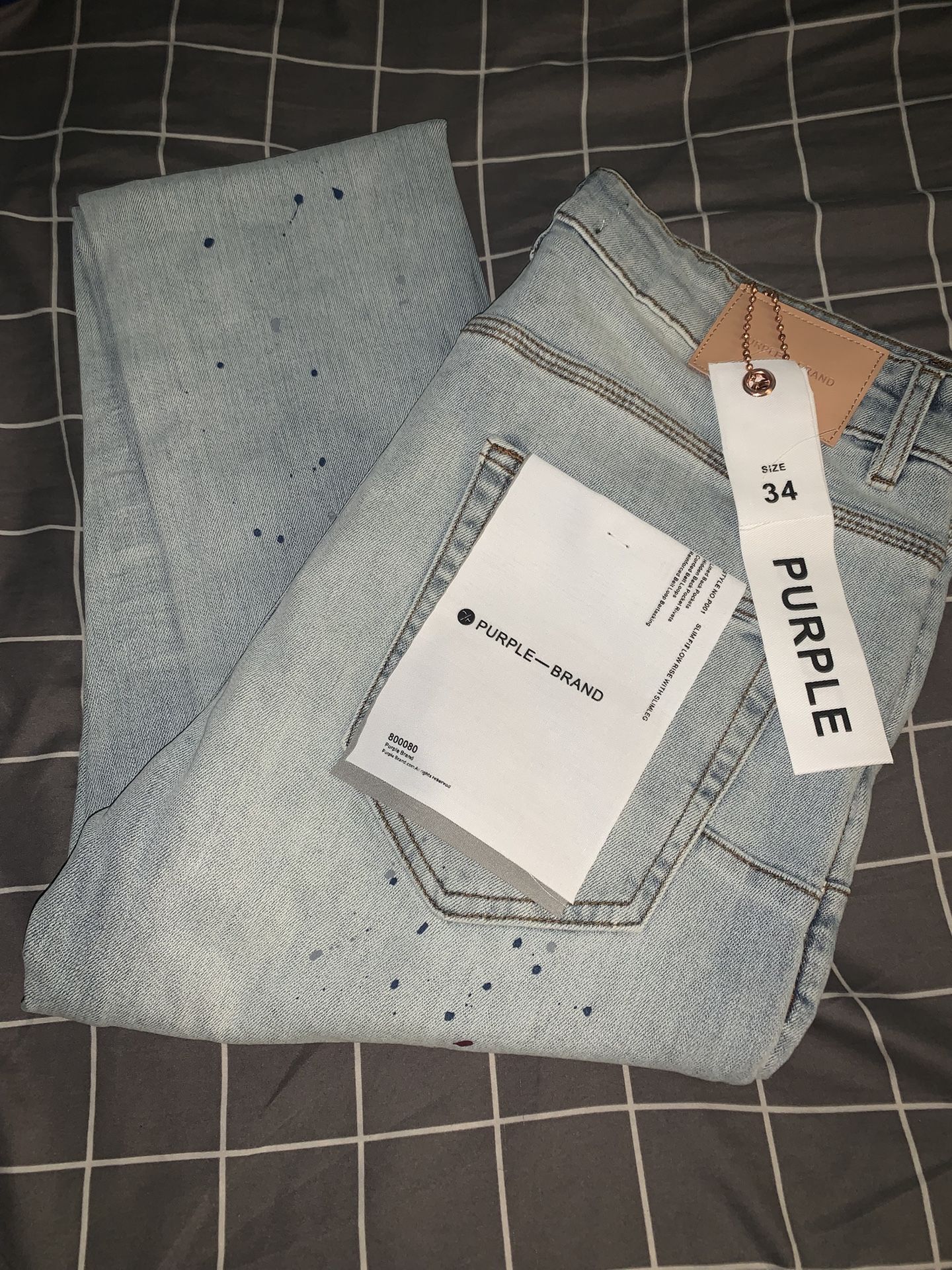 Purple Jeans Light Wash Denim