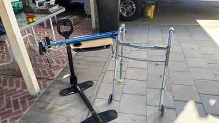 Walker ,canes  and adjustable table for bed or chair