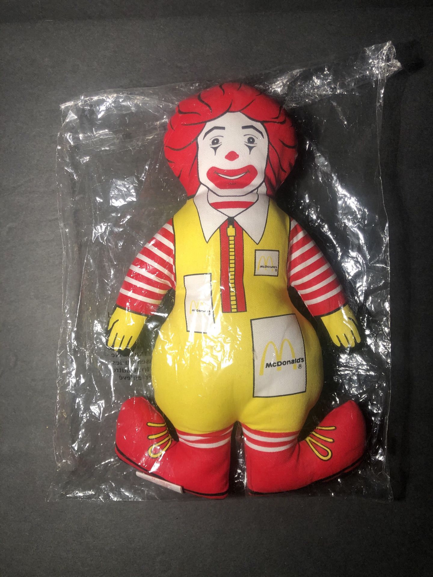 Ronald Mcdonald Vintage Plush Toy 1984 Collectible Stuffed Figure Authentic- McDonalds Toy