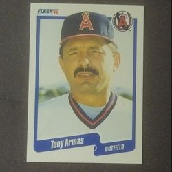 1990 Fleer Tony Armas California Angels #126 Outfield Baseball Card Vintage Collectible Trading Sports MLB Major League Pro