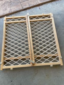 Wooden Baby Gate, Pressure-Mounted, 26.5–42" Wide, 23" Tall