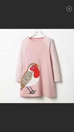 NWT pink bird dress size 2T 4T 5T 6 7
