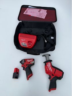 Milwaukee M12 FUEL Hackzall & Impact Driver Combo Kit w/ Battery, Charger & Bag