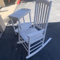 Rocking Chair With Side Table 
