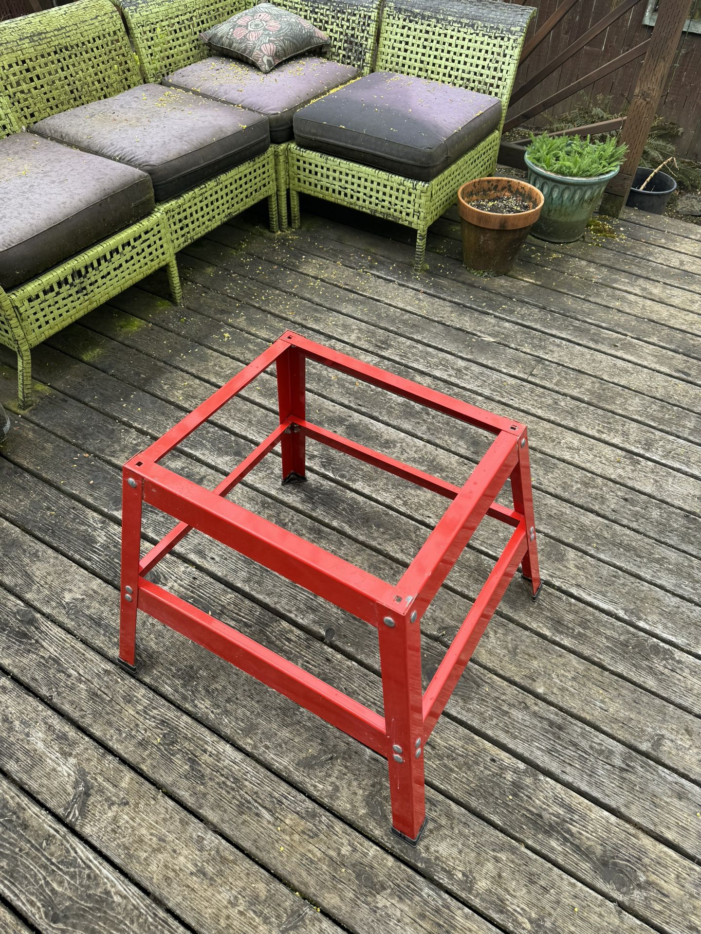 Red Table Saw Stand