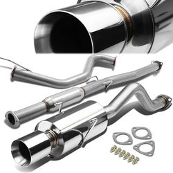 Catback Exhaust w/4.5 in. Double Walled Muffler Tip 94-01 Acura Integra LS/GS/Special Edition