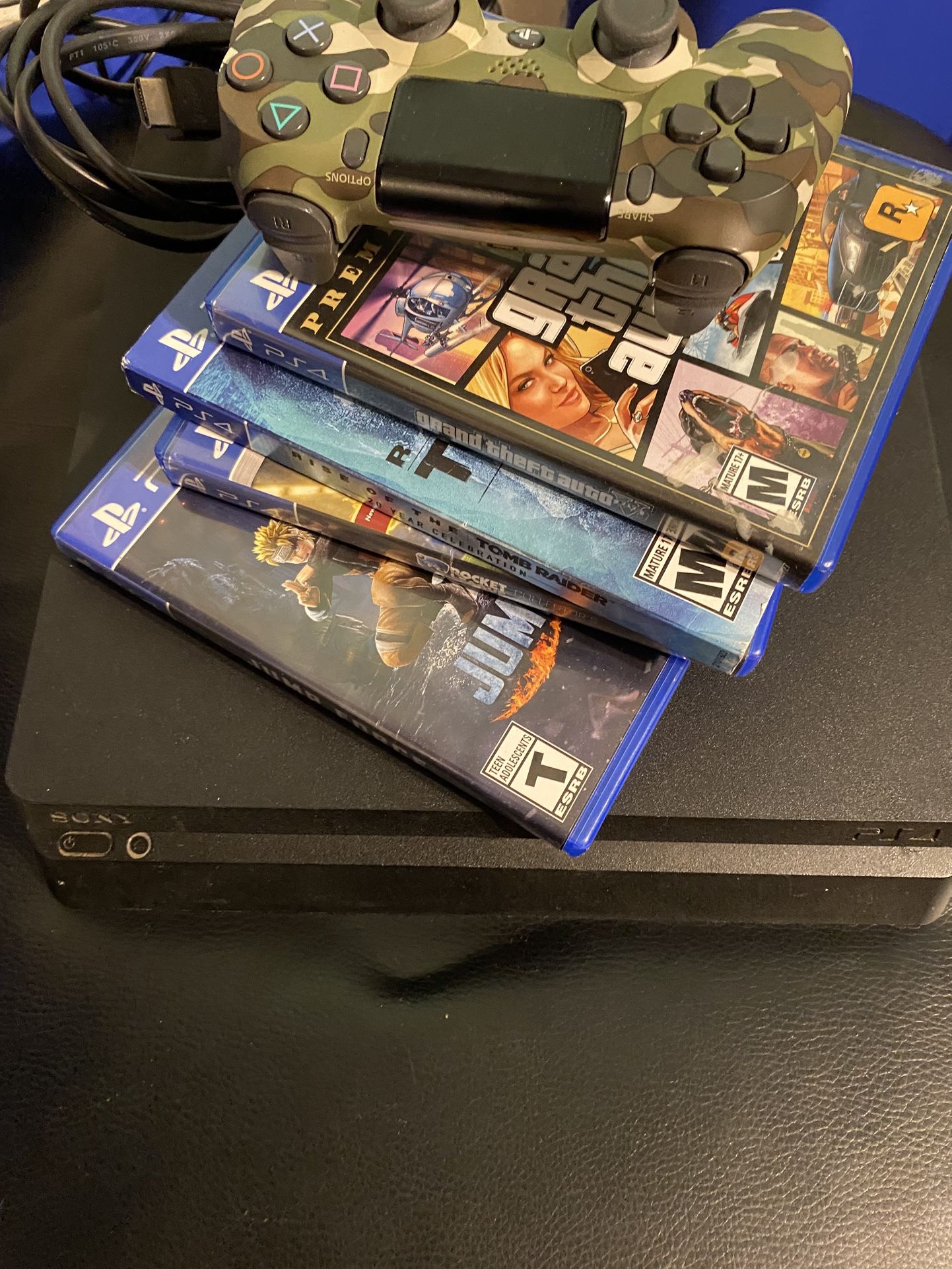 PS4 With Controller And Games