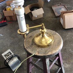 Gold  Plated Lamp 15” Tall Works