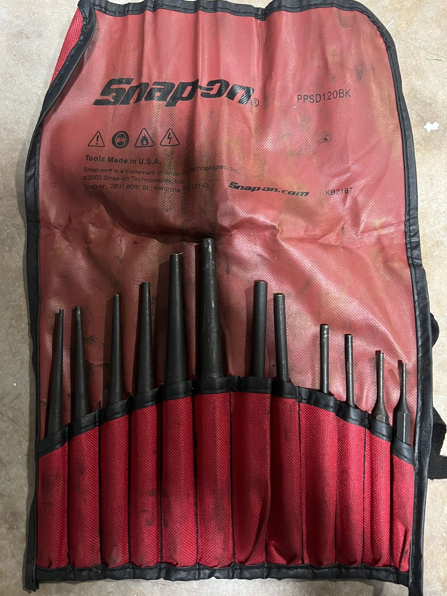 Snap On Punch Set With Pouch 