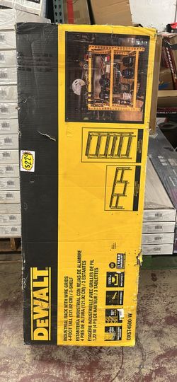 DEWALT Yellow 3-Tier Wire Steel Garage Storage Shelving Unit (50 in. W x 48 in. H x 18 in. D