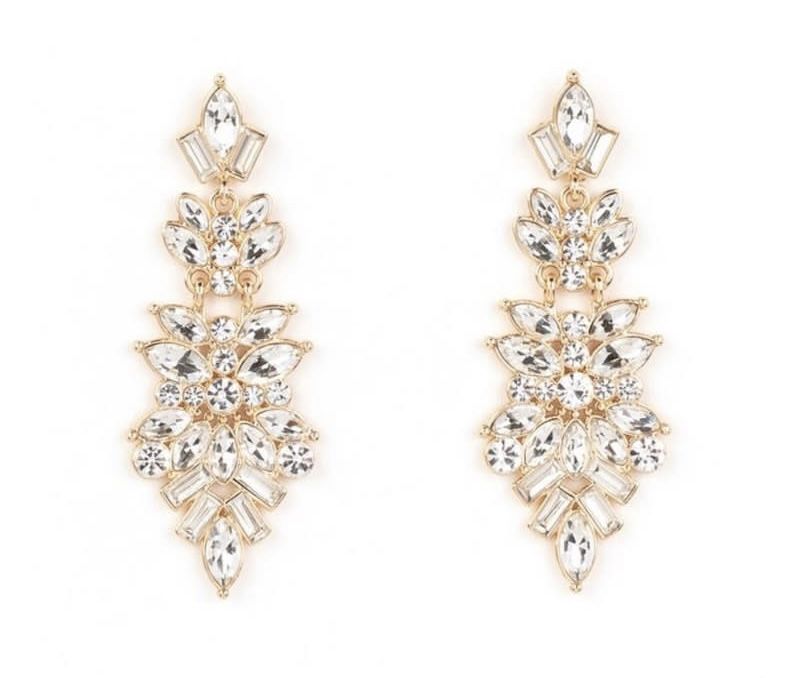 Set. Stretch Back Ring And Matching Earrings