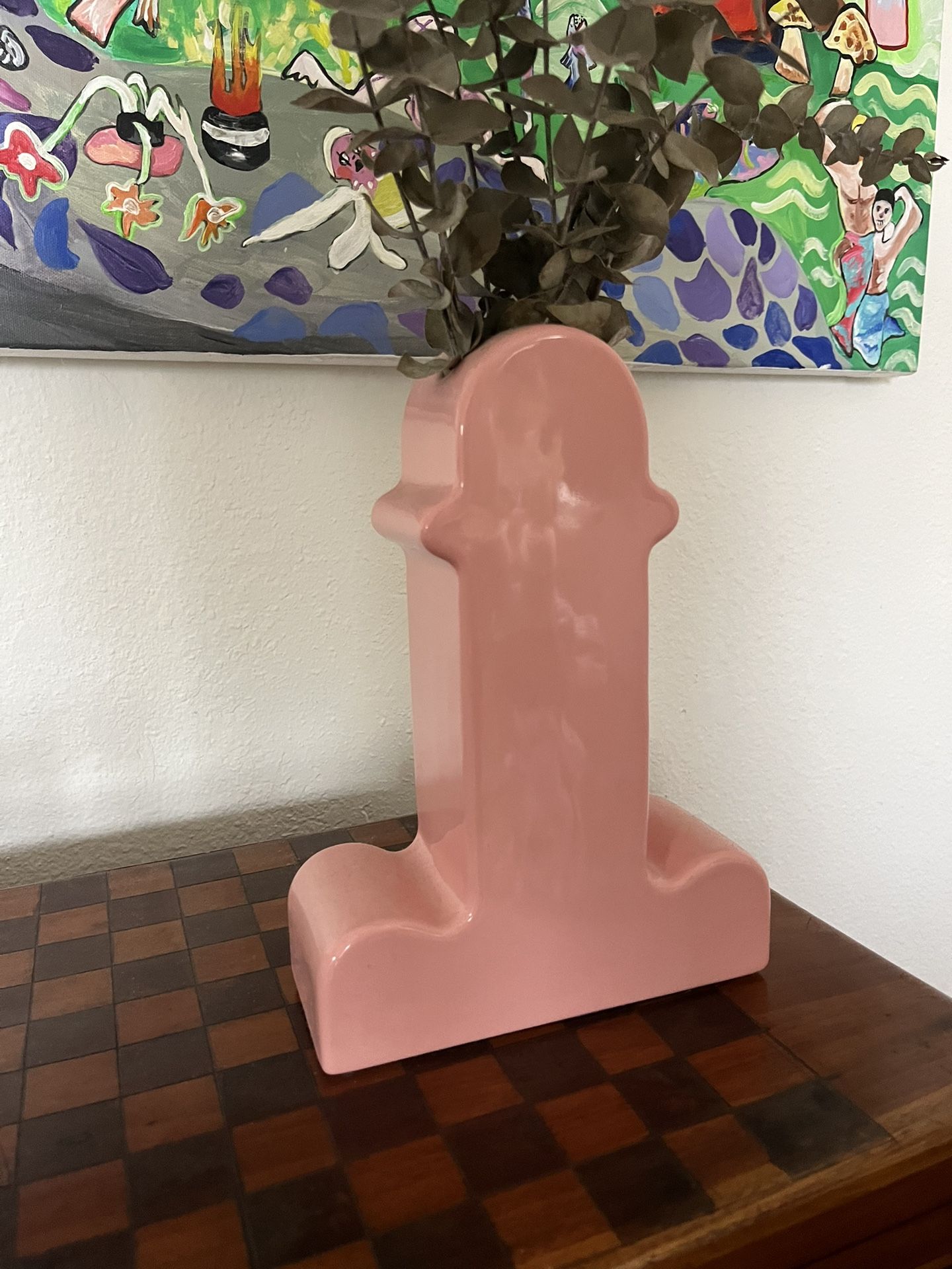 Pink Ceramic Shiva Vase by Ettore Sottsass / BD Barcelona