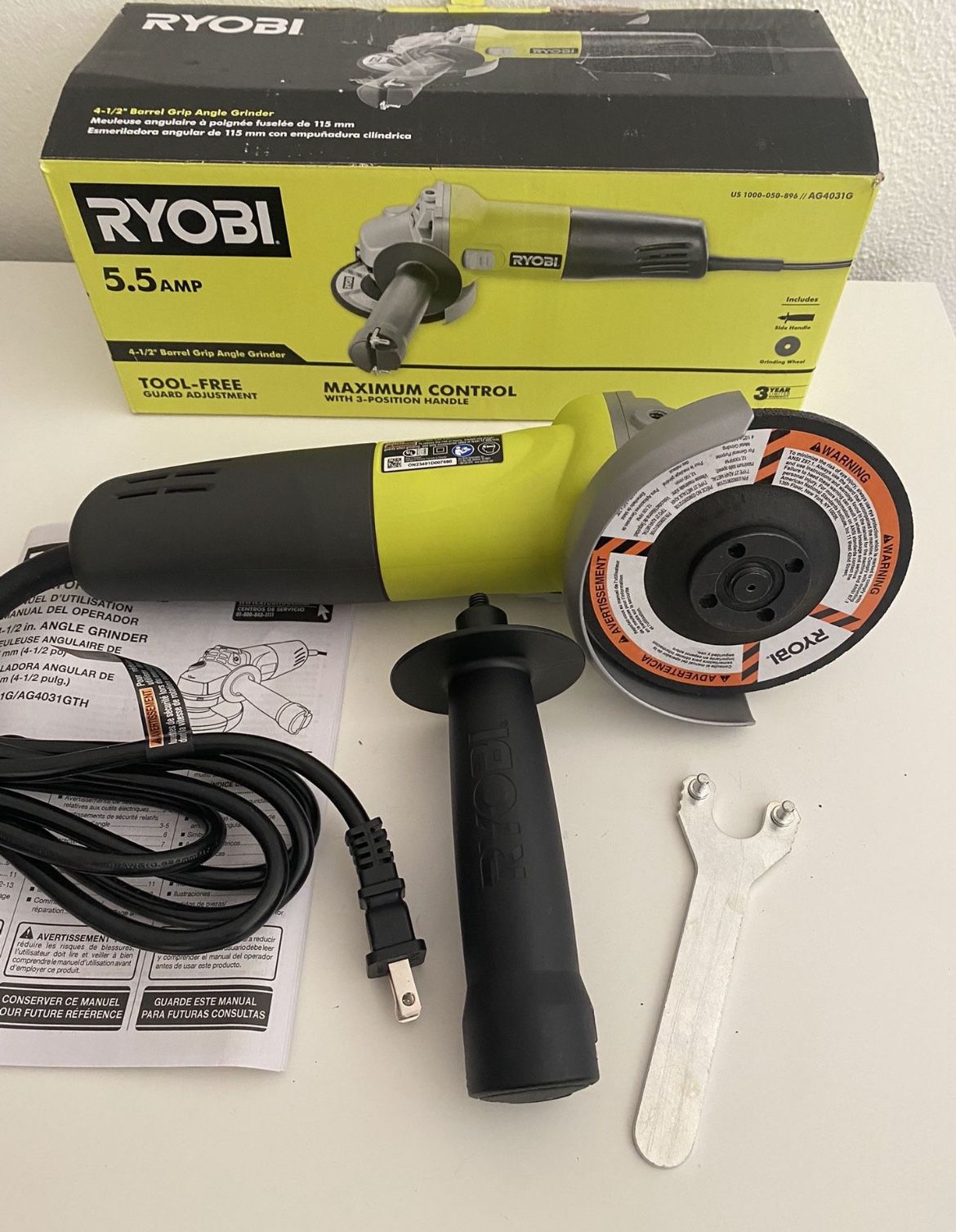 Ryobi Angle Grinder 4-1/2 Inch - $35 Price Firm