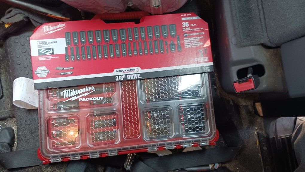Milwaukee Shockwave 36pc Pack out Socket Set