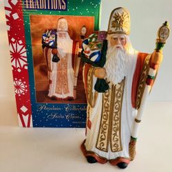Traditions Vintage Porcelain Santa Collector 